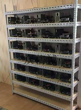 游戏工作室电脑主机架子机箱架多开主板架角钢货架搬砖裸机架