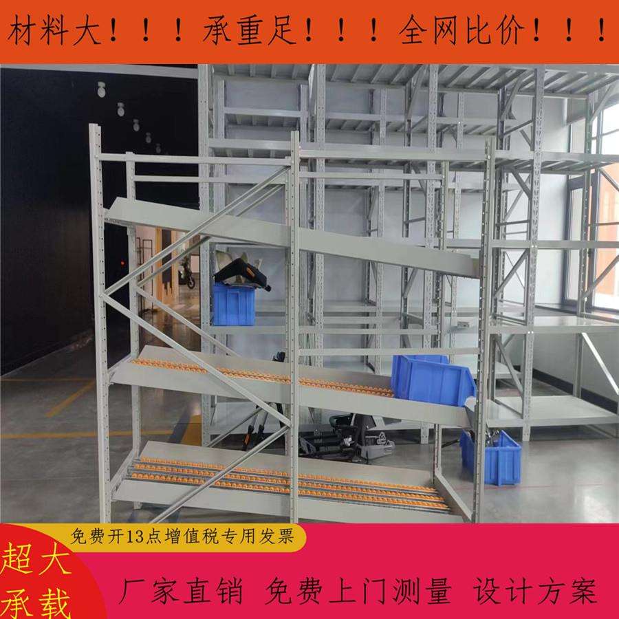 苏州流利货架倾斜式货架先进先出式货架 电子厂车间专用滑轮货架