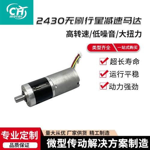 2430无刷行星减速马达 12V微型齿轮可调速大扭力马达直流减速电机