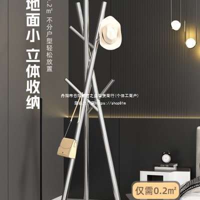 加厚衣帽架落地欧式室内家用挂衣架晾架子创意不锈钢衣服收纳卧室