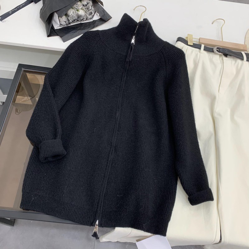 毛衣外套2025冬季新款宽松慵懒风休闲针织开衫女 L#24