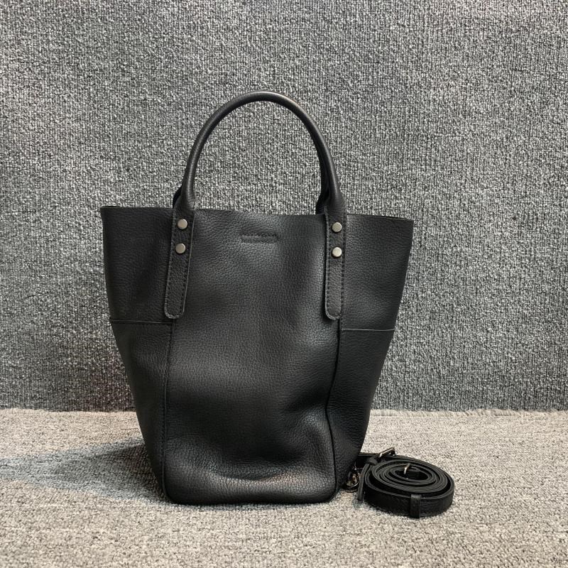 女包小众设计新品真皮女包韩版简约头层牛皮女手提单肩软皮水桶包