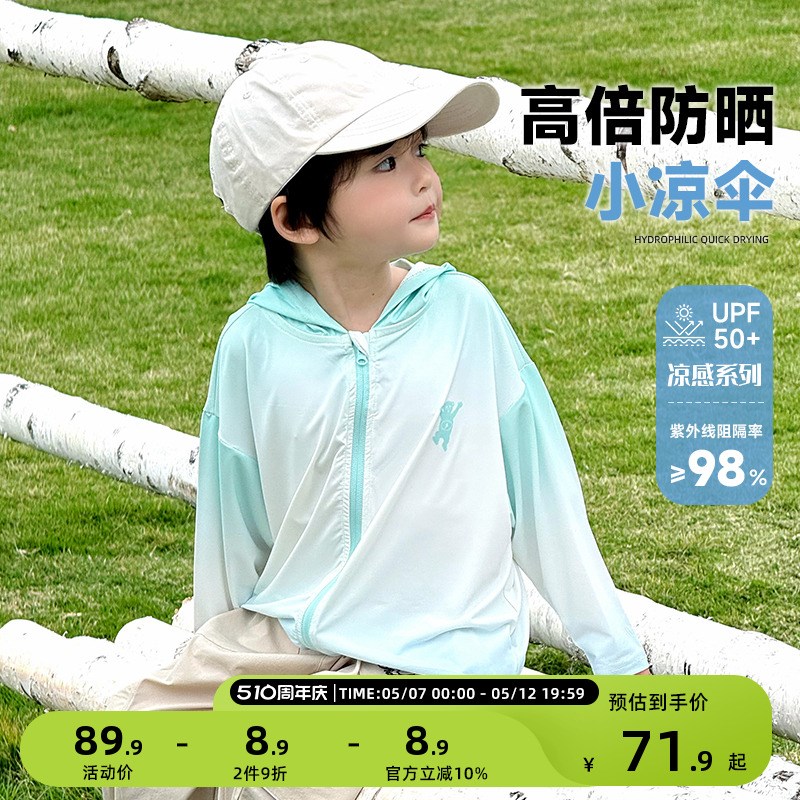 儿童外套夏季薄款男童防晒衣2025新款男孩夏天防晒服外出上衣凉感图片