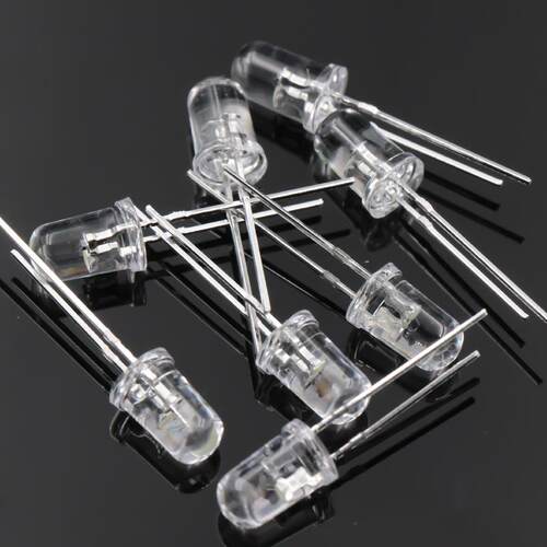发光二极管5MM圆头蜡烛闪红黄蓝绿白光短脚直插式F5蜡烛闪LED灯珠