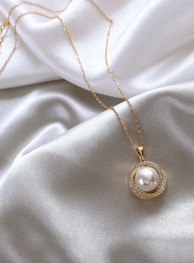 官网正品珍珠项链女轻奢2026年高级感锁骨链新年情人节礼物送女友