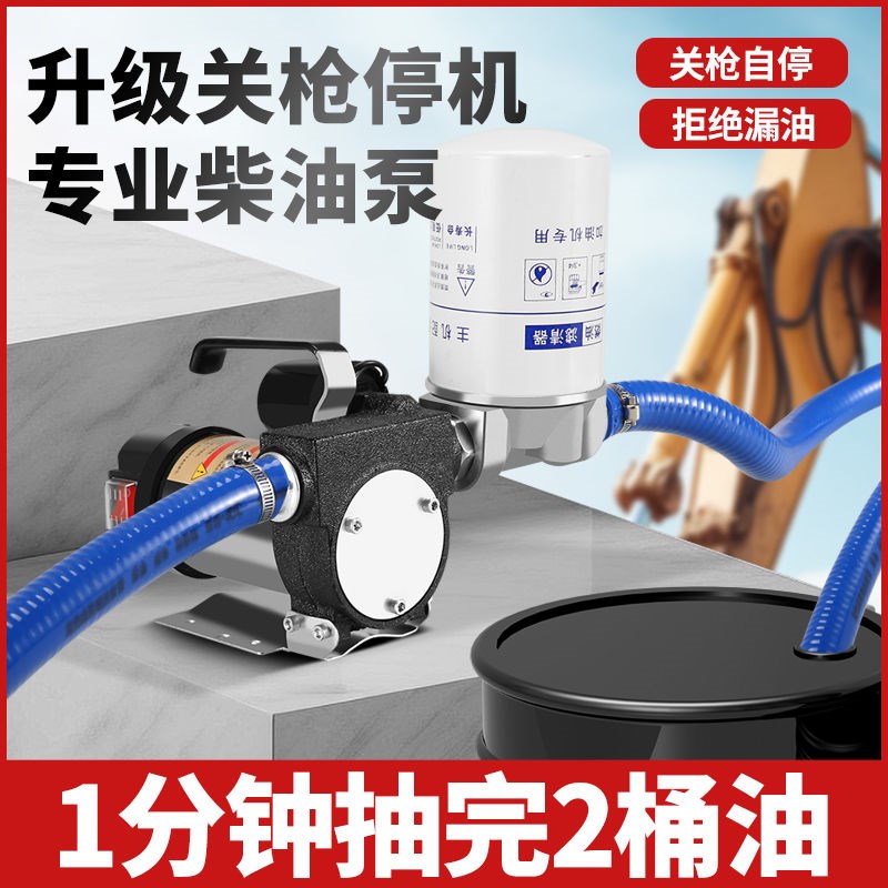 电动抽油泵正反转12V24Vu220V伏柴油泵枪停泵停小型抽油机加油神