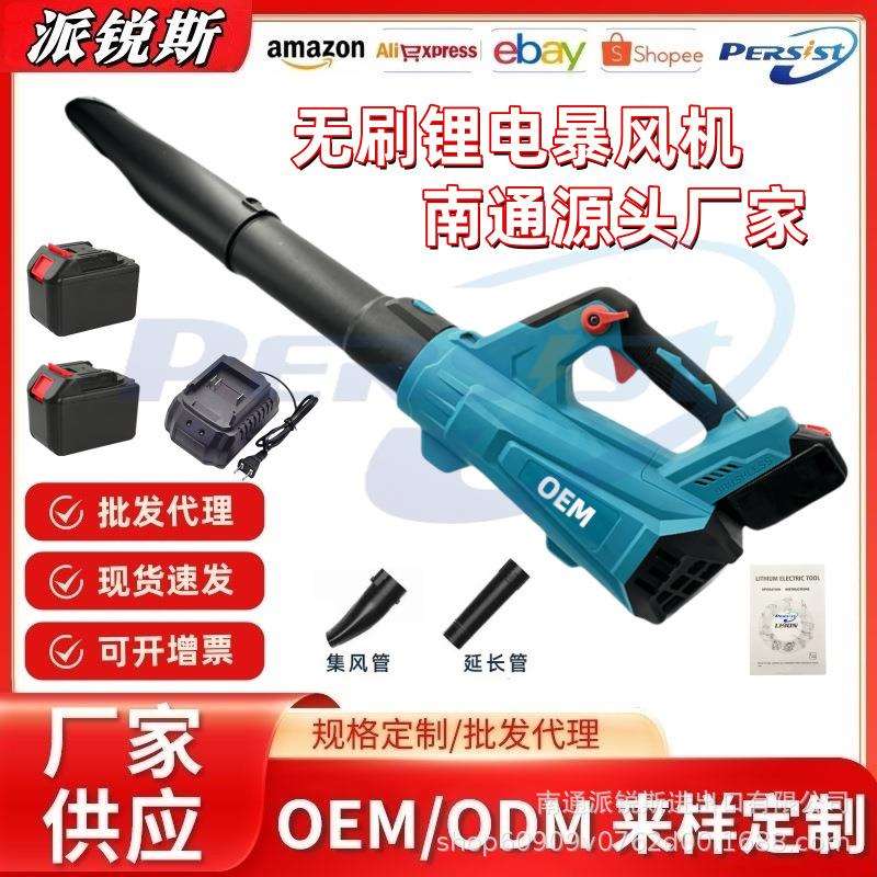 厂家直销无刷调速锂电暴风机工业大风量吹风机吹尘扫落叶除尘器
