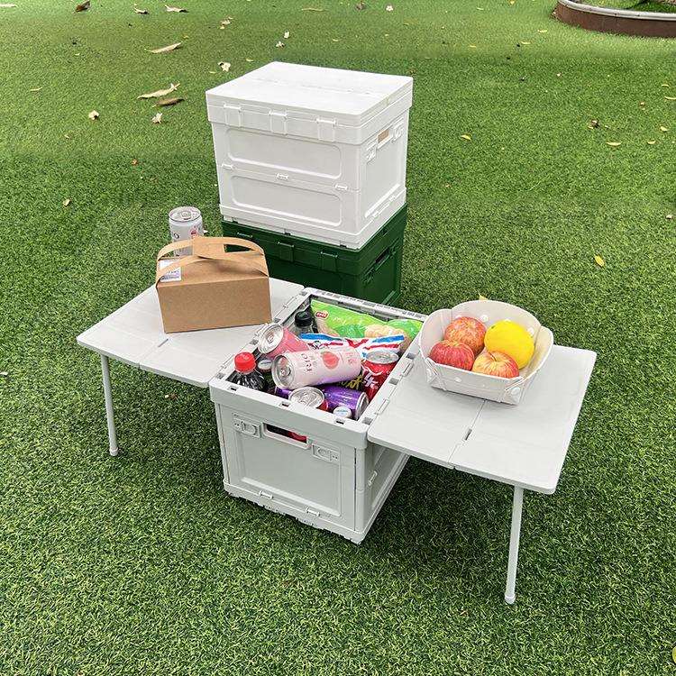 EBAY可折叠储物箱杂物收纳储藏户外露营箱桌野营野餐专用储物箱子