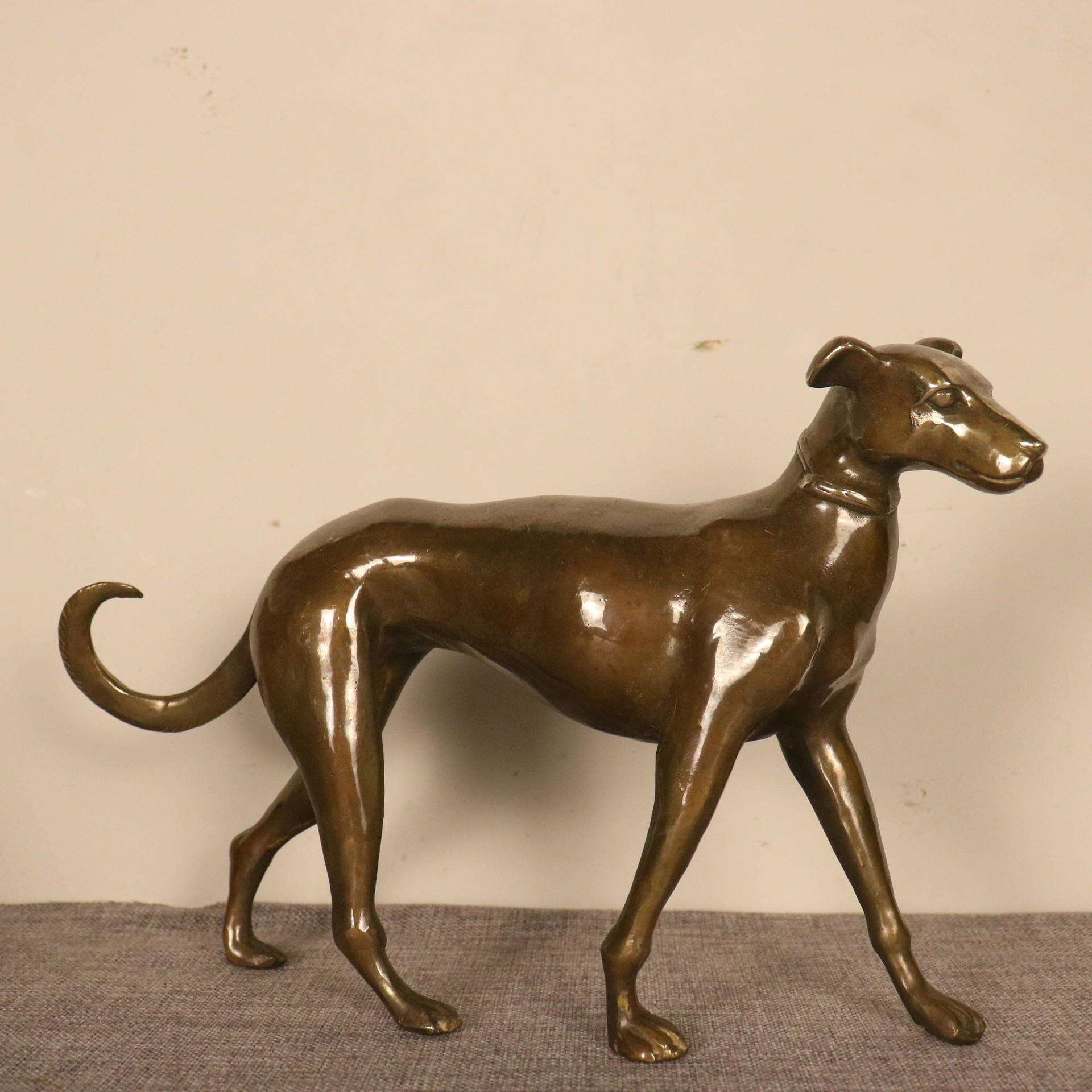 铜哮天犬摆件神犬旺财生肖狗家居办公室工艺品装饰摆件收藏