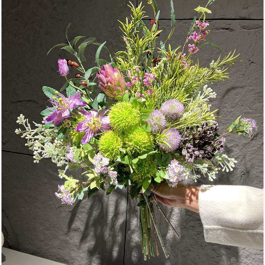 轻奢花束假花感自然风手捧花客厅干花装饰摆件餐桌花