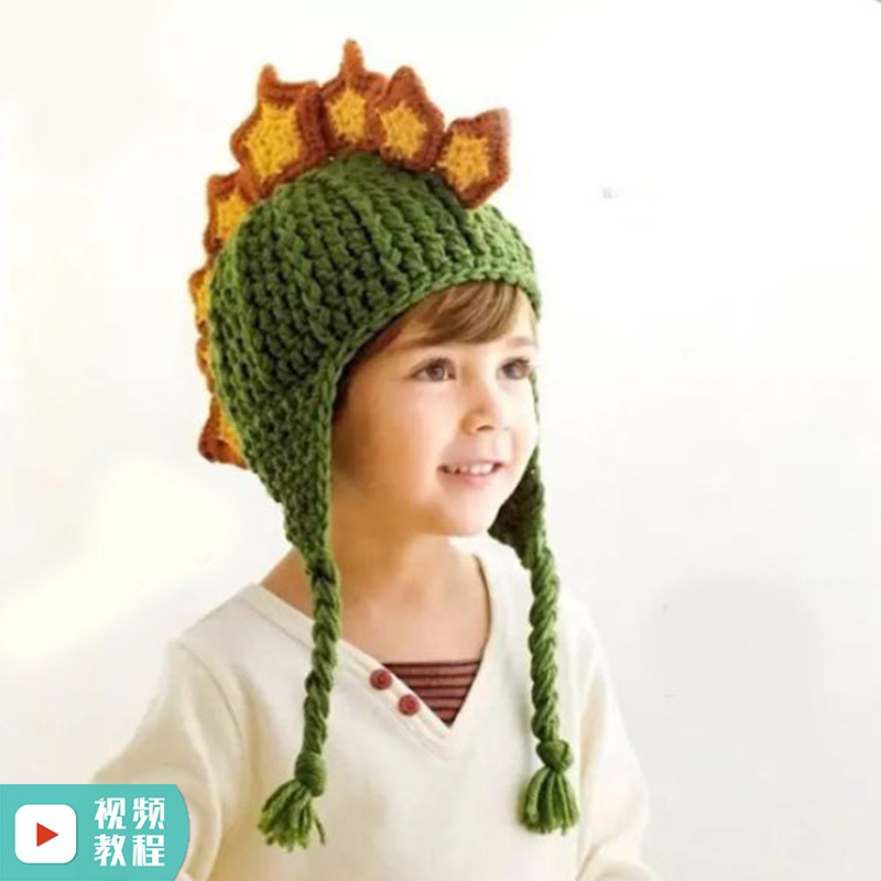 毛线手工编织勾线手编儿童小动物帽子钩针织diyT手工制作材料包