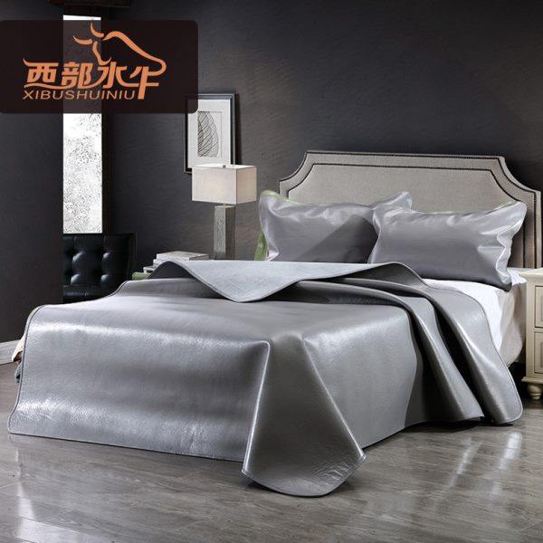 西部水牛皮凉席1.8米床彩色牛皮席子1.5m纯色头层真皮软席三件套,床上用品,牛皮席,淘宝优惠券,粉丝福利购,淘宝优惠卷