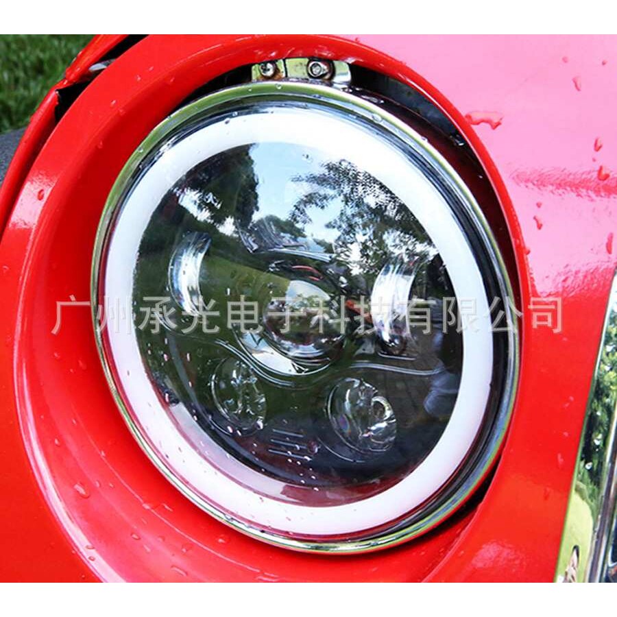 7寸RGB前大灯 led大灯 哈雷机车改装驱动控制跑马变色光圈
