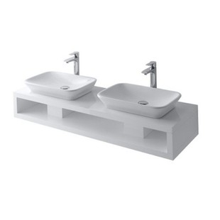 TOTO悬挂式台盆柜多层实木1.4米双盆双人浴室柜LBKW1402DW(06-A)