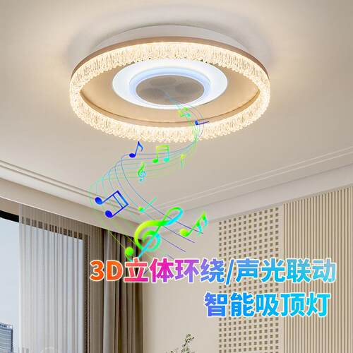 2025新款风扇灯带音响风扇灯全光谱离线客厅卧室餐厅灯吸顶灯
