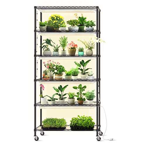花架灯LED生长灯铁架一拖六全光谱12V 24V T8一体化植物灯