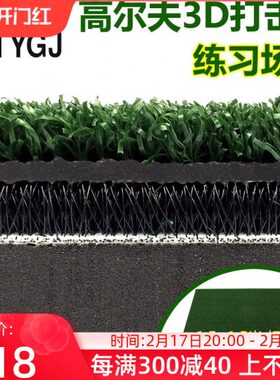 版练习高尔夫加厚 打击垫胶G杆 灌垫 TT击J3D球Y垫练习场挥