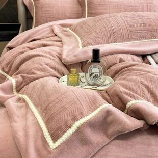 床上用品加厚珊瑚绒绒法兰2024绒四件套牛奶冬季新款加绒床单被套