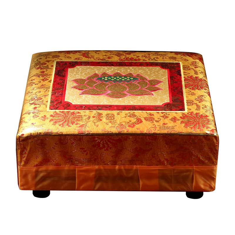 实木莲花叩拜垫跪垫家用磕大头地垫拜墩禅L修垫拜椅寺庙礼佛垫拜