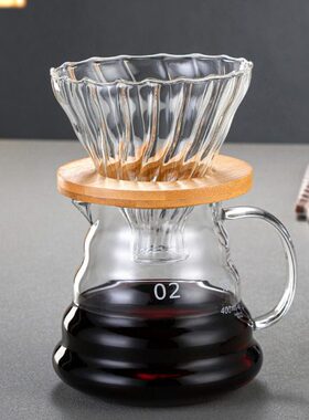 过滤壶硼硅分M壶杯家用漏斗云朵玻璃手冲咖啡壶高享974T6咖啡壶