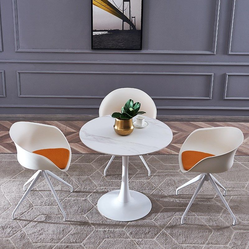 岩板商场洽谈桌椅组合现代简约接待小圆桌休闲店铺办公室休息区桌,住宅家具,岩板餐桌,淘宝优惠券,粉丝福利购,淘宝优惠卷