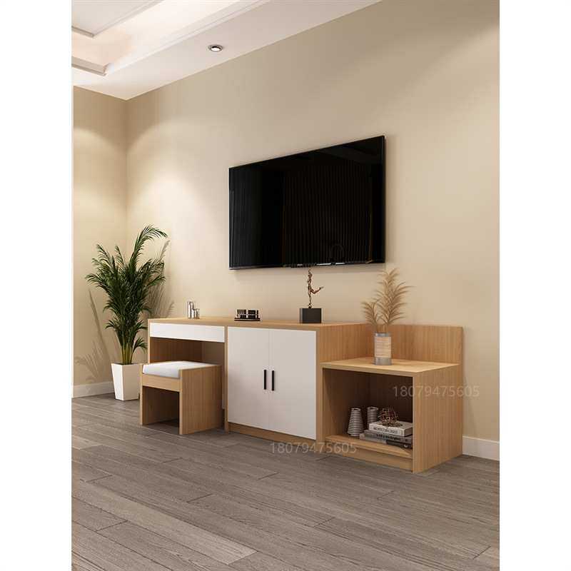 上海酒店电视柜宾馆标间全套家具简约现代电脑桌公寓旅馆宾馆电视