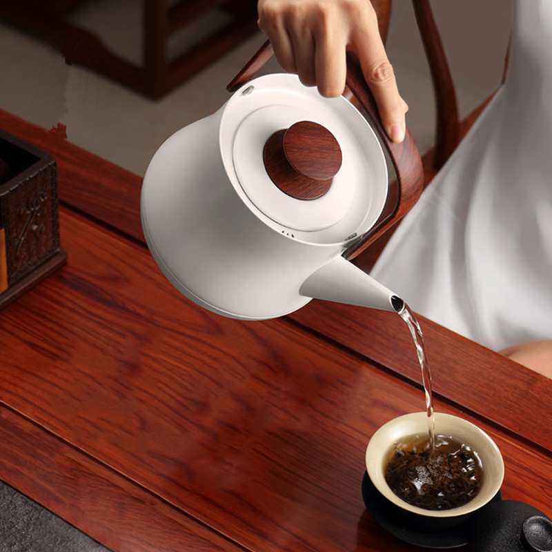 智蔚快速热水壶静音烧水壶恒温煮茶双层不锈钢内胆提梁壶