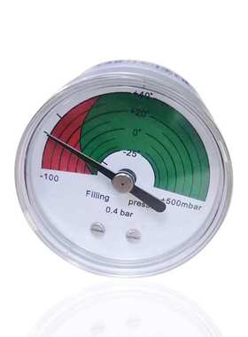 供应充气柜气压计轴向全钢SF6气压表YBF64Z/-100~500mbar工厂直供