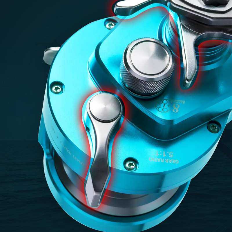 利优比慢摇船铁板轮全金属鼓轮海钓快抽慢摇轮大钓力近海船钓渔轮