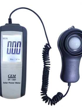 CEM华盛昌太阳能光强度计DT-1307紫外辐照度计功率表390-760nm