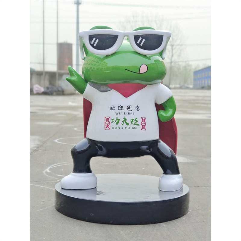 玻璃钢青蛙牛蛙雕塑火锅店模型网红打卡拍照引流户外装饰大摆件