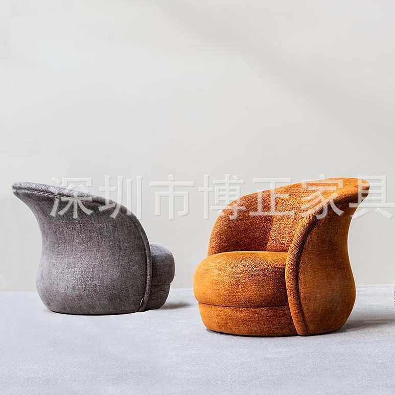 法式复古单人沙发椅休息椅客厅酒店公寓民宿设计师款样板间洽谈椅