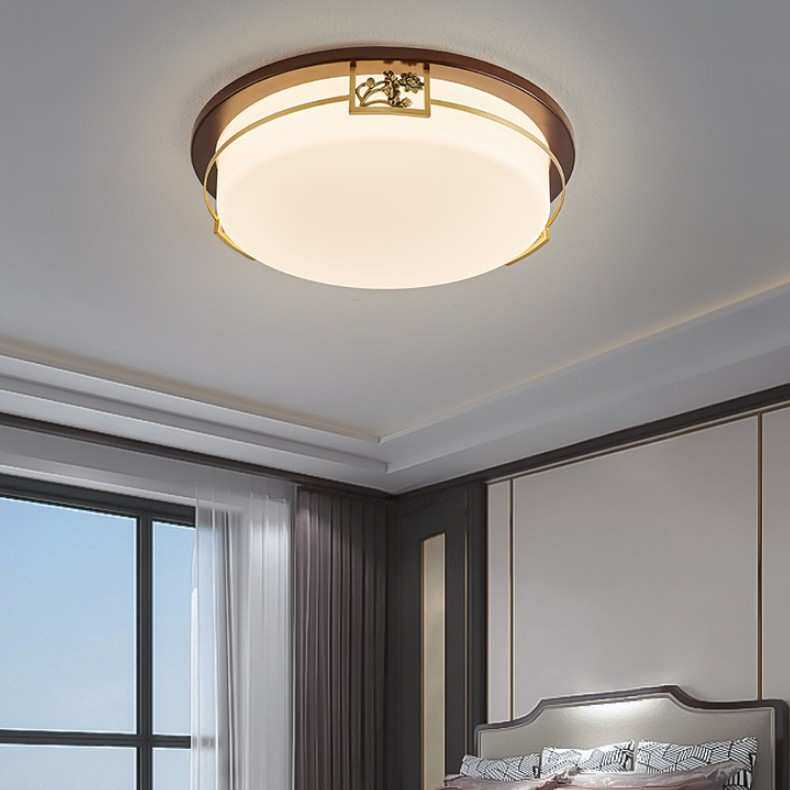 新中式全铜客厅大厅吸顶灯中国风禅意古典LED书房卧室房间主灯具