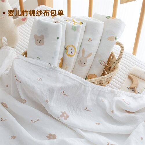 夏天超薄竹棉新生婴儿包巾四季通用裹布包单宝宝专用纱布包被襁褓