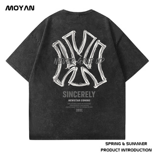 美式300g重磅t恤纯棉男生潮牌宽松短袖复古水洗做旧大码男装潮流