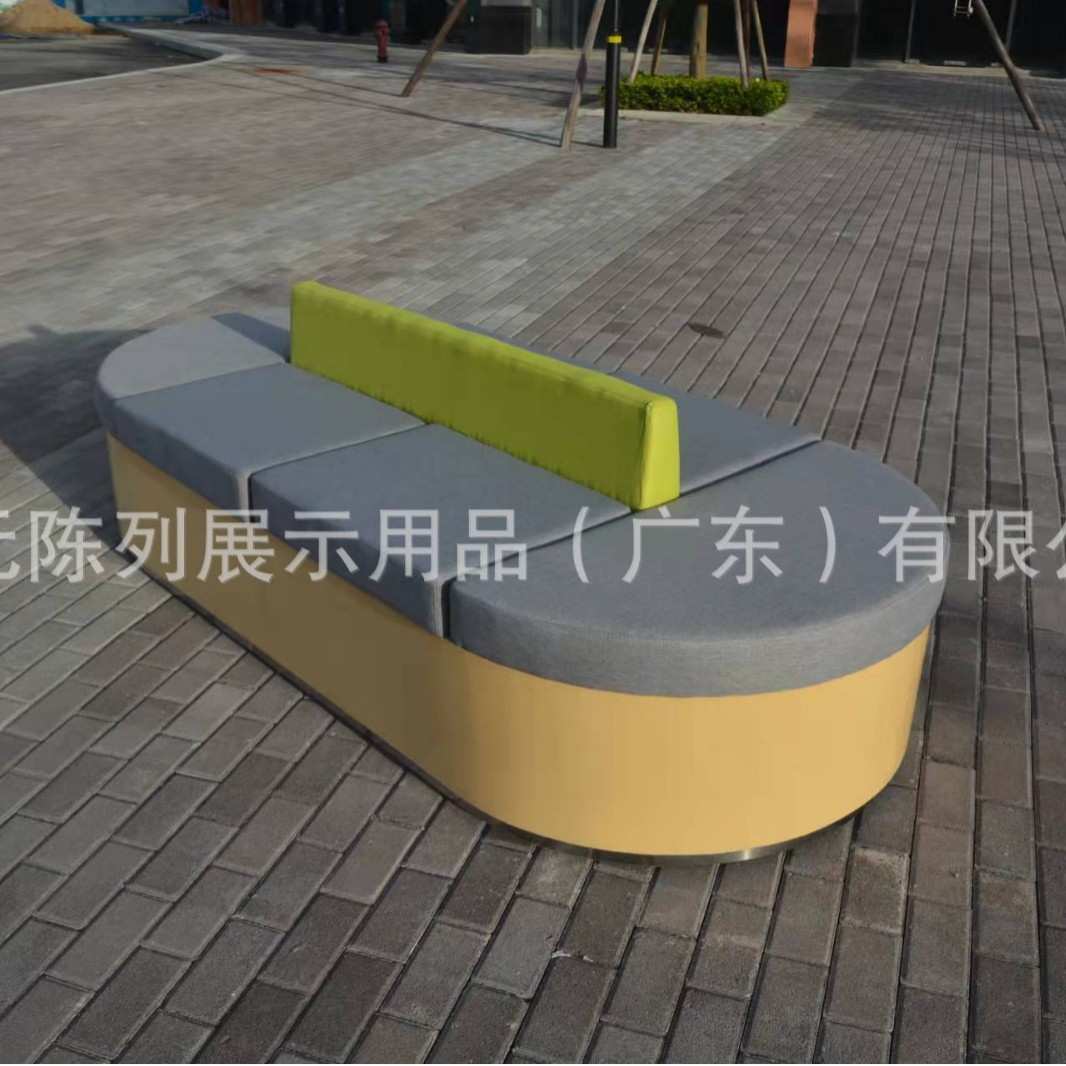 皮革懒人椅营业厅办公沙发高脚凳子卖场休息桌客户坐椅实木商用