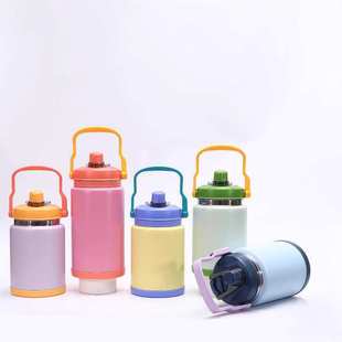 跨境大容量吨吨桶不锈钢太空壶真空保温杯户外便携手提旅行壶