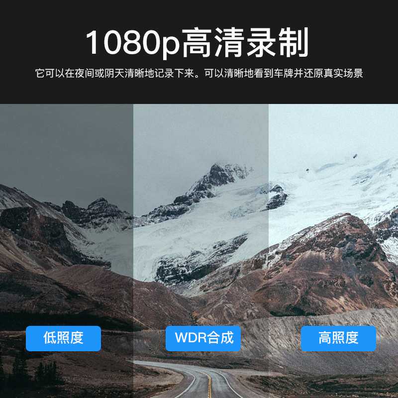 7寸车载倒车可视系统套装触摸按键3路CVBS信号倒车优先支持N制式P