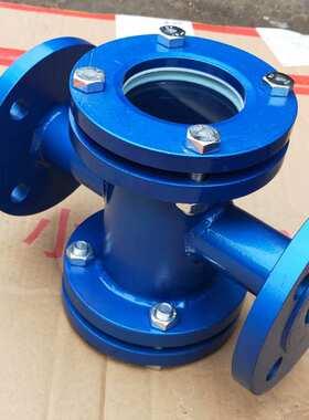 不锈钢304钢化高硼硅玻璃透四通视镜HGS07视盅水流指示器管道视镜