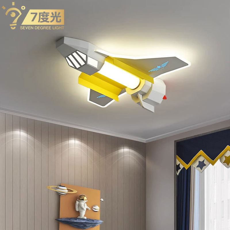 【跨境】男孩航天儿童房护眼卧室飞机灯创意宇宙太空火箭房间灯