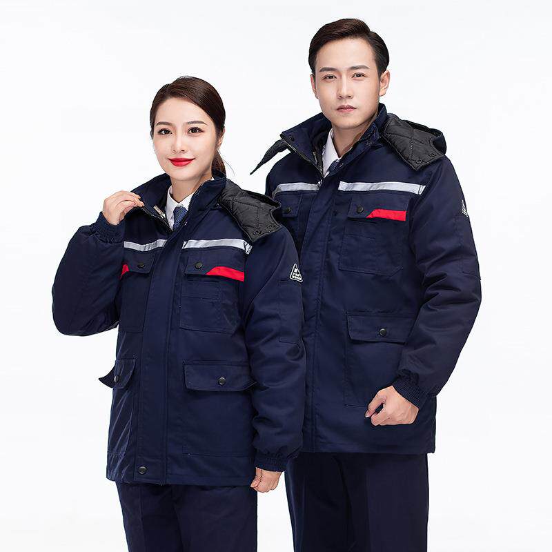 冬款加厚衣工作服可拆卸内胆劳务服防静电工程服工厂绣logo
