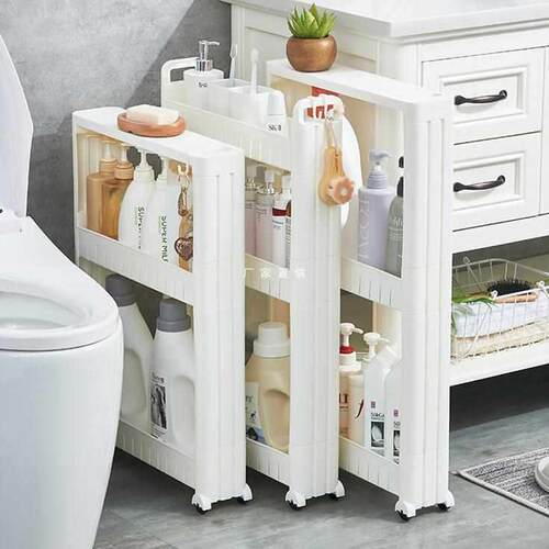 12cm宽超窄夹缝隙置物架厨房冰箱旁小储物架卫生间落地移动收纳柜