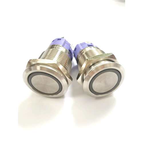 TAYEE天逸金属一体按钮TMB22-PD22-J带灯按钮自复位按钮 环灯按钮
