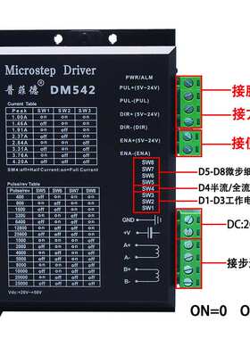 普菲德86步进电机套装6N 步进电机86BYG250C+驱动器DM542/长101MM