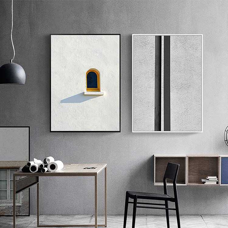 北欧现代风格装饰画抽象艺术文艺房间二联简约挂画样板房玄关墙画