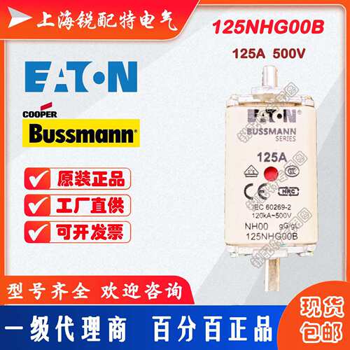 125NHG00B 熔断器 500V 125A 巴斯曼BUSSMANN熔断器