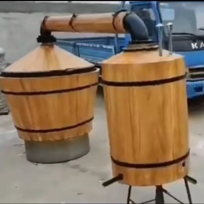 酿酒设备蒸酒器冷却器古法蒸酒蒸馏小型蒸馏器木质不锈钢酒精蒸馏