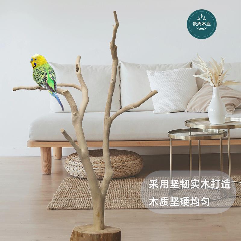去皮干树枝原木灯架树杆造型创意家居摆件橱窗装饰鸟站架枯树杆图片