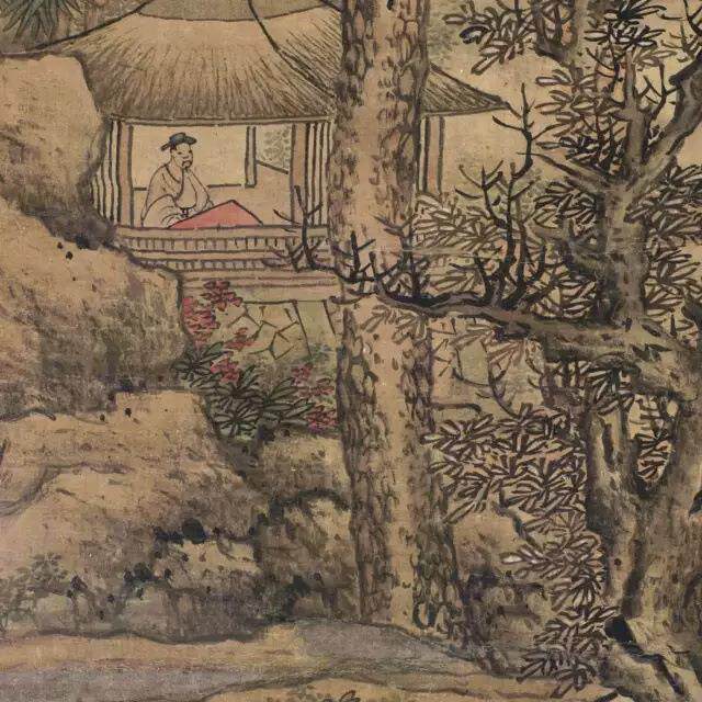 蓝瑛 云壑高逸图 明代山水 墙面装饰 画芯挂轴 美术资源 微喷复制