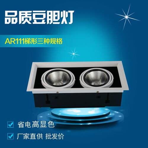 ob30W斗胆灯双头豆胆灯111car三头梯形W厂家15W20W单头直供10格栅